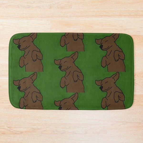 Item preview, Dark Brown Frolicking Puppy on Green designed and sold by Rocket-To-Pluto.
