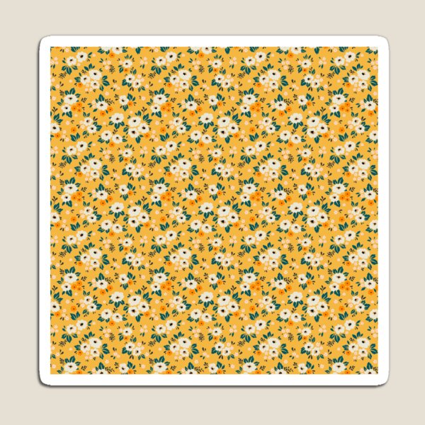 Item preview,  Lindas flores blancas con fondo amarillo designed and sold by BellaRepetitum.