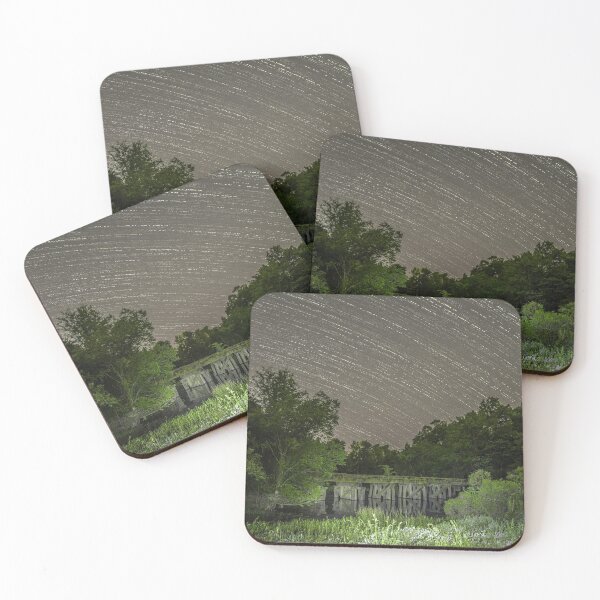 Item preview, stars dancing over an abandon train bridge designed and sold by aim4adventure.