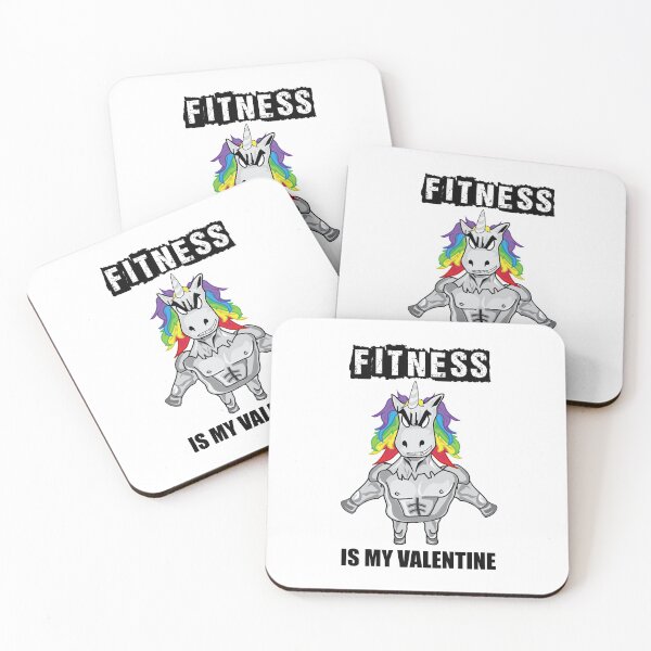Item preview, Fitness Is My Valentine - Funny Valentine's Day Workout Unicorn designed and sold by LordAudes.