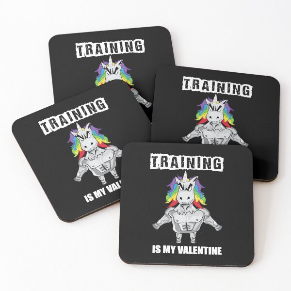 Item preview, Training Is My Valentine - Funny Valentine's Day Fitness Unicorn designed and sold by LordAudes.