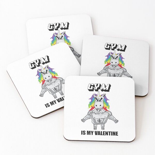 Item preview, GYM Is My Valentine - Funny Valentine's Day Fitness Unicorn designed and sold by LordAudes.