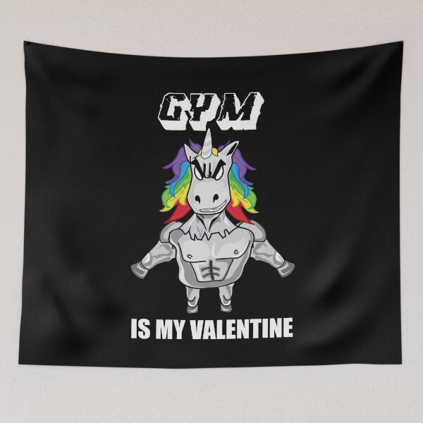 Item preview, GYM Is My Valentine - Funny Valentine's Day Fitness Unicorn designed and sold by LordAudes.