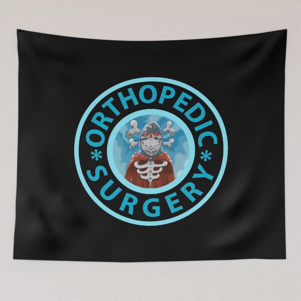 Item preview, orthopedic surgery logo. funny skeleton designed and sold by doctors-apparel.