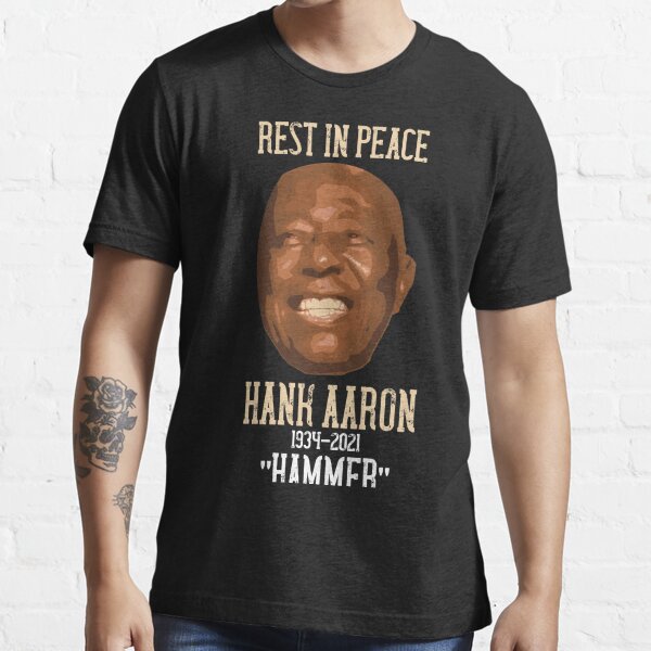 Vintage Hammerin Hank Aaron #44 Long-Sleeve T-Shirt T-Shirt, Retro Braves  Tee