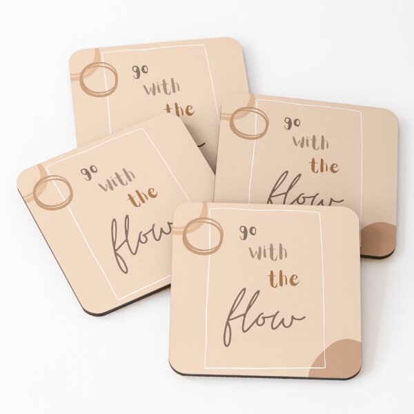 Item preview, Go with the flow - tan pastel script shapes designed and sold by RRdesigned.