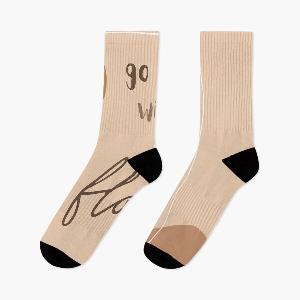 Item preview, Go with the flow - tan pastel script shapes designed and sold by RRdesigned.