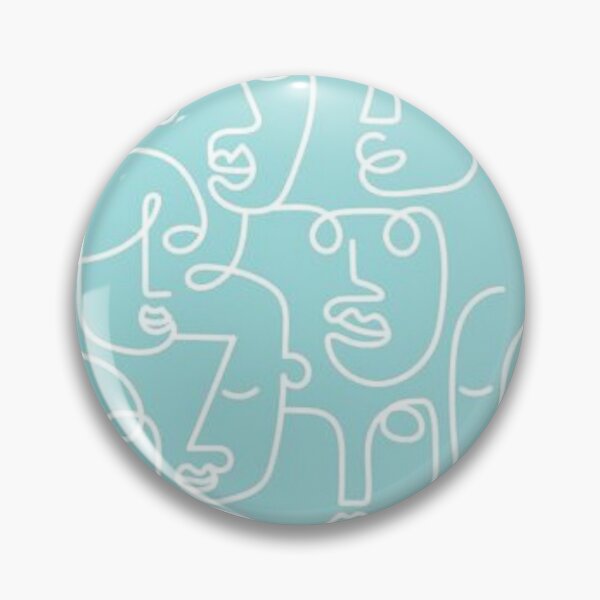 Item preview,  Doodle Faces On Sky Blue Background Emotions designed and sold by AMS-ART.