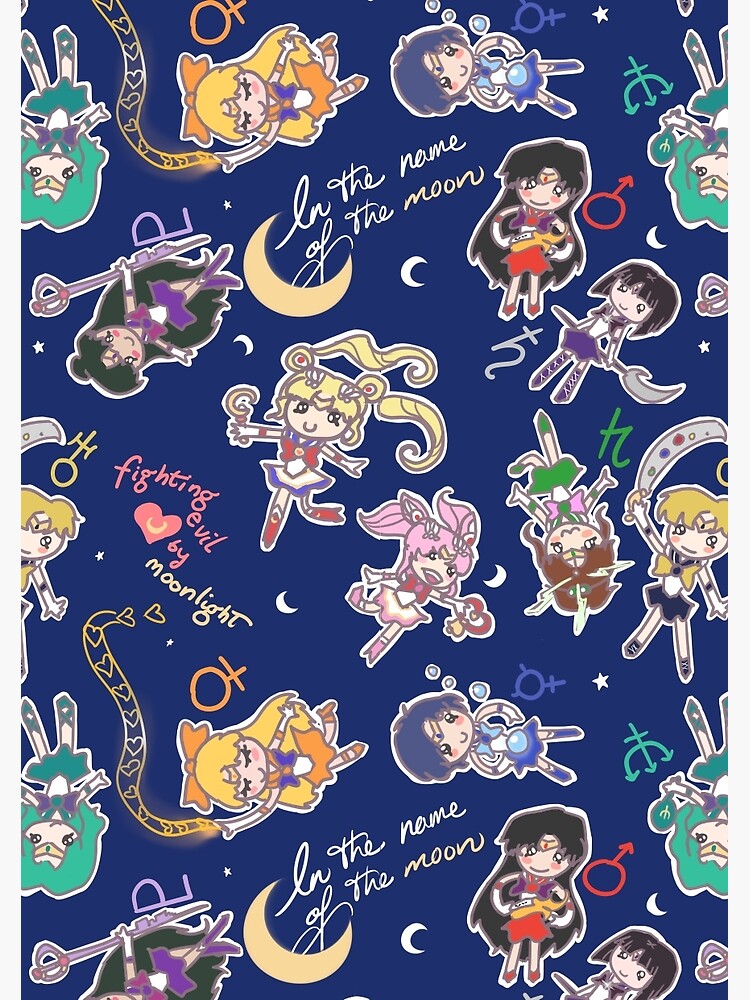 "Sailor Moon Chibi Pattern " Spiral Notebook by Nothisispatrick | Redbubble