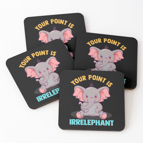 Item preview, Funny Your Point Is Irrelephant Cute Baby Elephant designed and sold by perfectpresents.