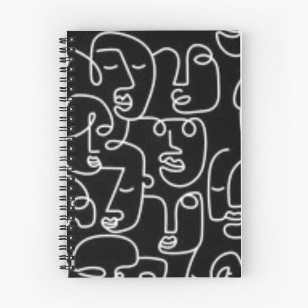 Item preview, Doodle Faces On Black Background Emotions designed and sold by AMS-ART.