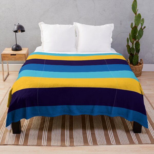 Item preview, Modern minimalist stripe pattern - yellow and blues designed and sold by TalBright.