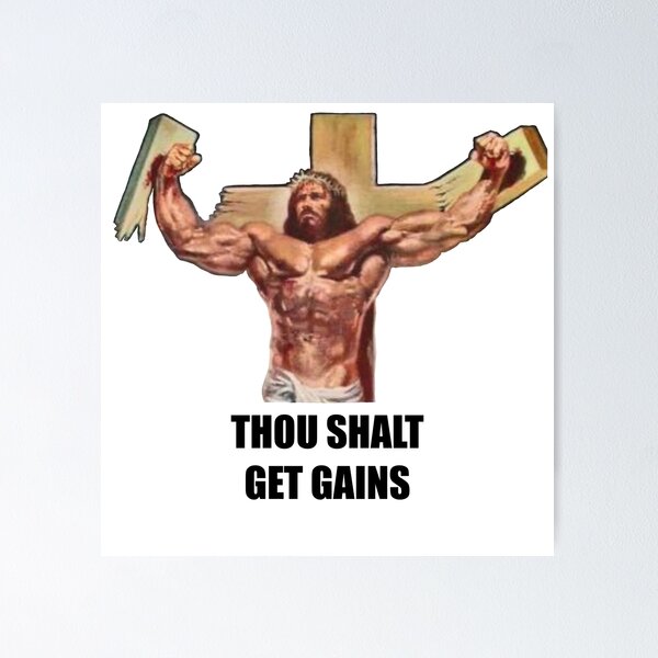 Funny Jesus Christian Weight Lifting by Hoornbeek, William