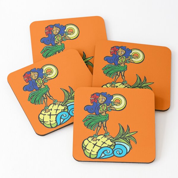 Aperçu de l'œuvre Surfeur ananas Hula créée et vendue par sandpiperstudio.