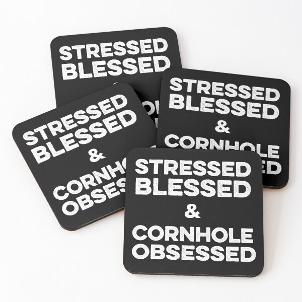 Item preview, Stressed Blessed And Cornhole Obsessed, Funny Cornhole Design, Cornhole Quote  designed and sold by Aerial Addicts.