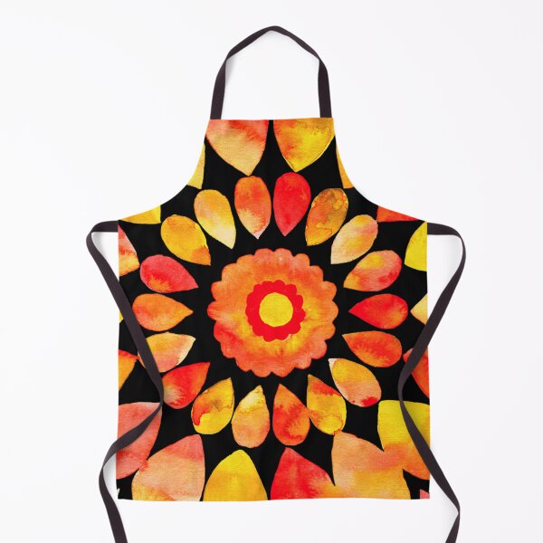Item preview, Salmon Watercolor Leaves Manadala Pattern designed and sold by GoldfishEast.