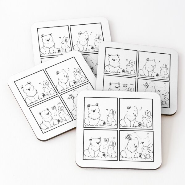 Item preview, Bear and Bunny // Butterfly // Comic strip designed and sold by Caspalpo.