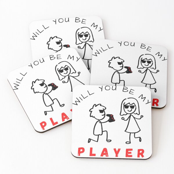 Item preview, Will You Be My Player 2 Funny Gaming Valentines Day Gift designed and sold by arteesy.