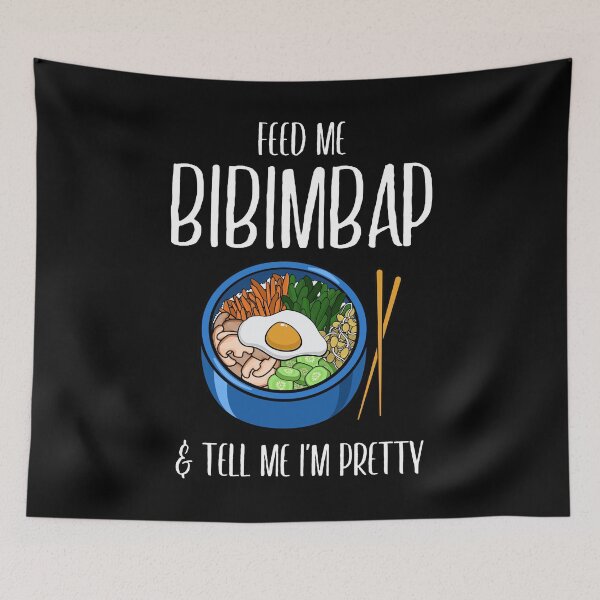 Item preview, Funny Korean Foodie Feed Me Bibimbap impresión designed and sold by jakehughes2015.