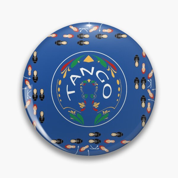 Item preview, Argentine Tango Line of Dance Shoes and Steps Basic 8 with Flower Fileteado Porteño Center designed and sold by infinitetango.