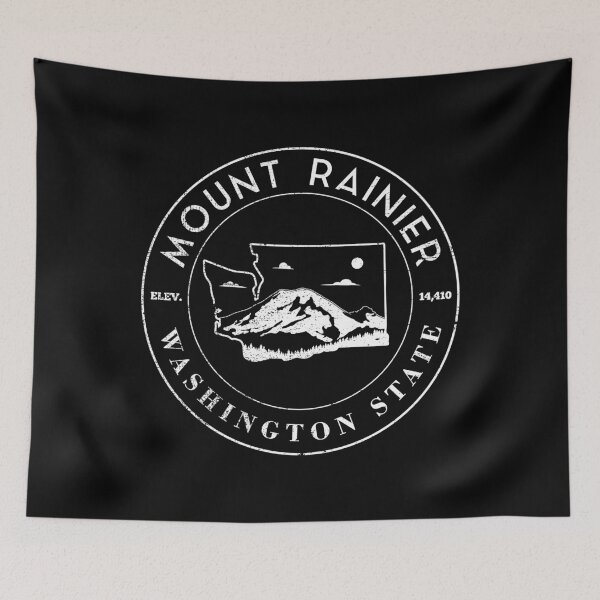 Item preview, Washington Mountain State Shape Hiking Mt Rainier design designed and sold by jakehughes2015.