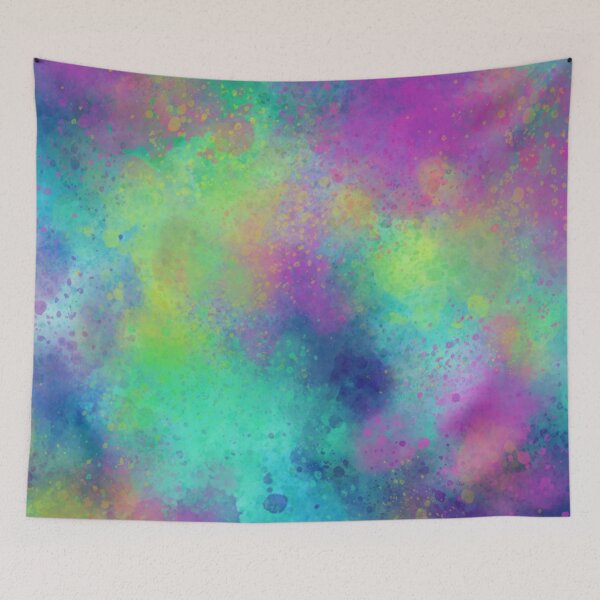 Item preview, Tropical  rainstorm Tie Dye Crush purple and green pattern designed and sold by LJWDesigns.