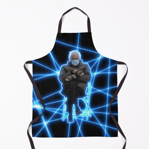 Item preview, Bernie Sanders Mittens Neon Blue Laser LED Graphic Print designed and sold by hyproinc.