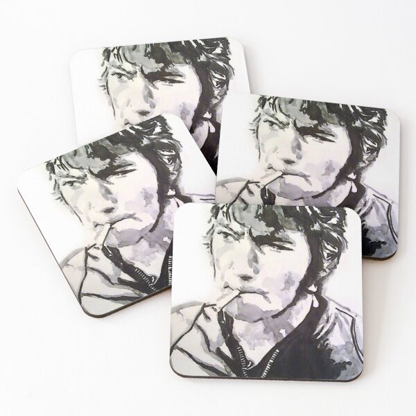 Item preview, Joey Dunlop Smoking Isle of Man TT Biker Motorcycle  designed and sold by BuyIrishArt.