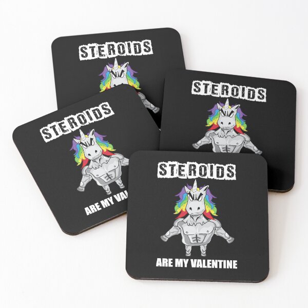 Item preview, Steroids Are My Valentine - Funny Valentine's Day Fitness Unicorn designed and sold by LordAudes.