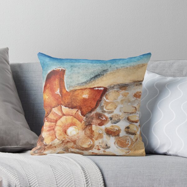 Item preview, Watercolor - Seashell on white beach  designed and sold by Karolien Kenis.