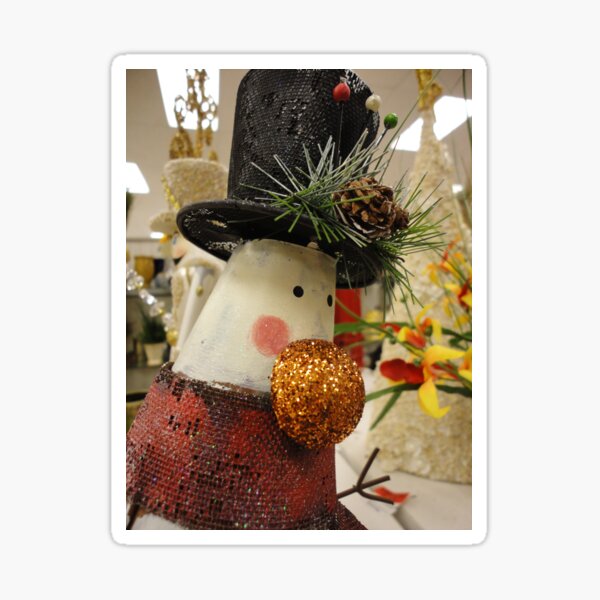 Snowman's Shiny Nose Sticker