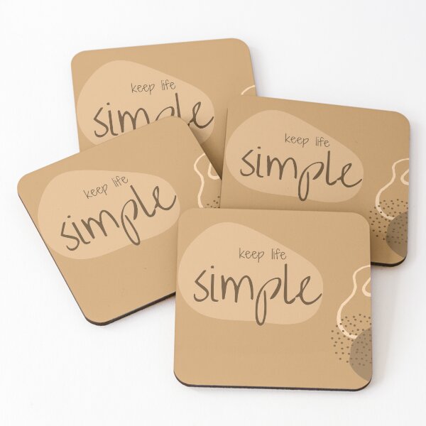 Item preview, Keep life simple - tan organic polka dots designed and sold by RRdesigned.