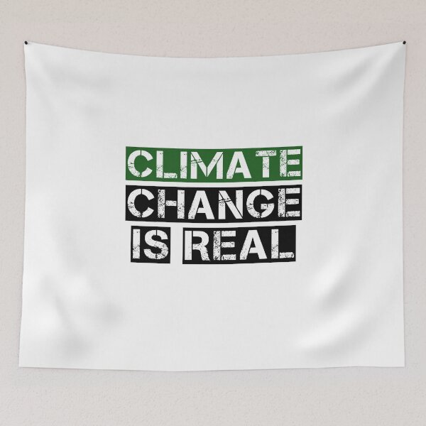 Artikelvorschau, Der Klimawandel ist real in Schwarz Distressed entworfen und verkauft von medbouk1.