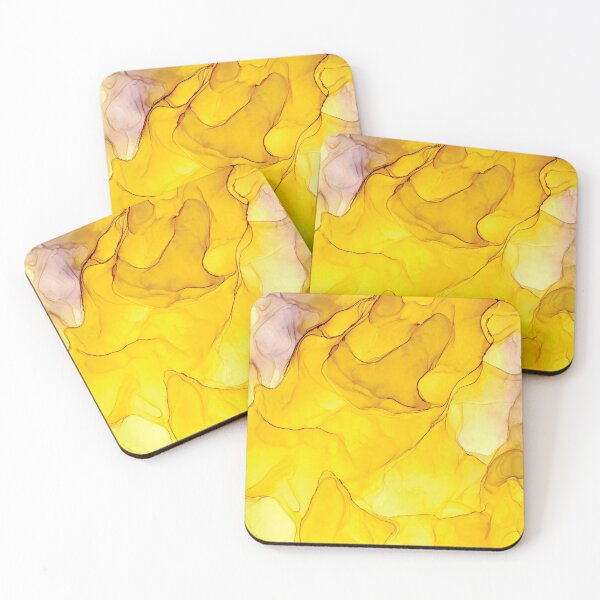 Item preview, Pink and Gold Abstract 123 Alcohol Ink Painting by Herzart designed and sold by herzart.