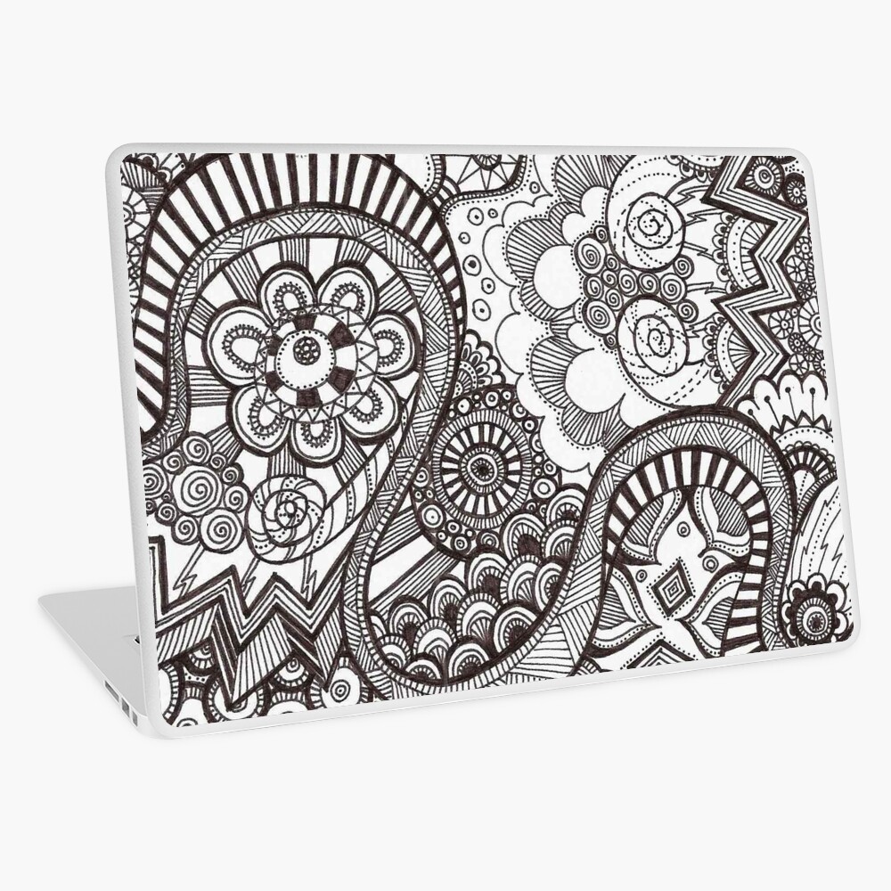 Black and White Doodle Pen Drawing, Fascinating,Lovely Design Art Board  Print for Sale by AMS-ART