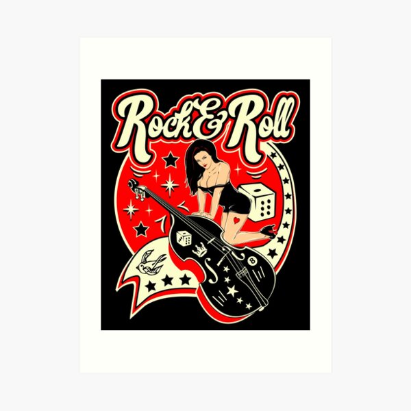 Rockabilly Pin Up Girl Vintage Rockers Retro Rock and Roll Art Print for  Sale by MemphisCenter | Redbubble