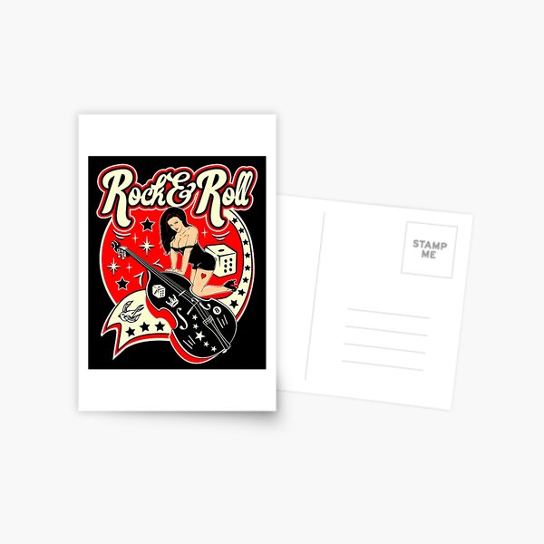 Rockabilly Skull Retro Pin Up Girl Guitar Rock And Roll Vintage Rockers  Sticker for Sale by MemphisCenter