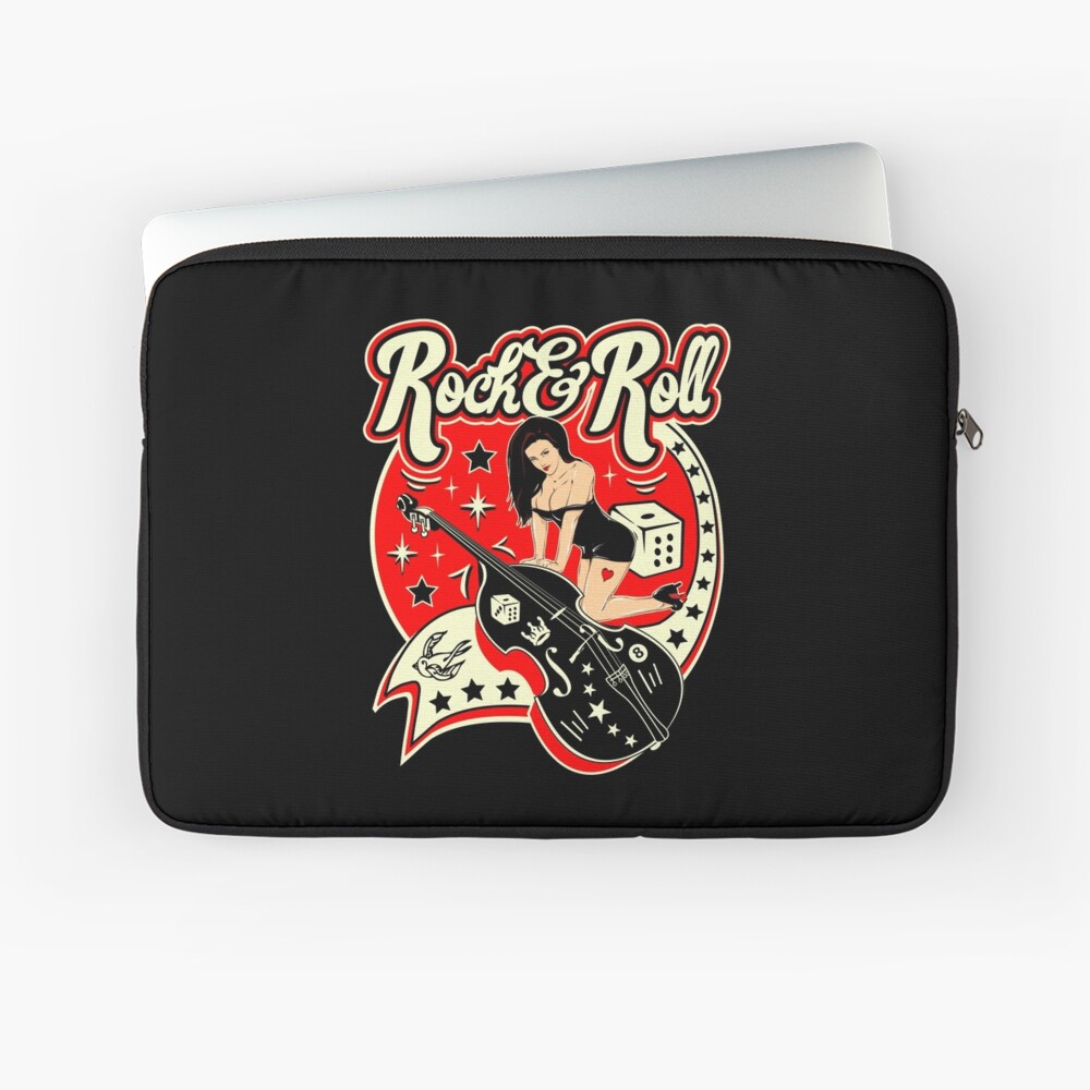 Rockabilly Style Pin Up Girl Guitar Dice Vintage Classic Rock and Roll  Music | Art Board Print