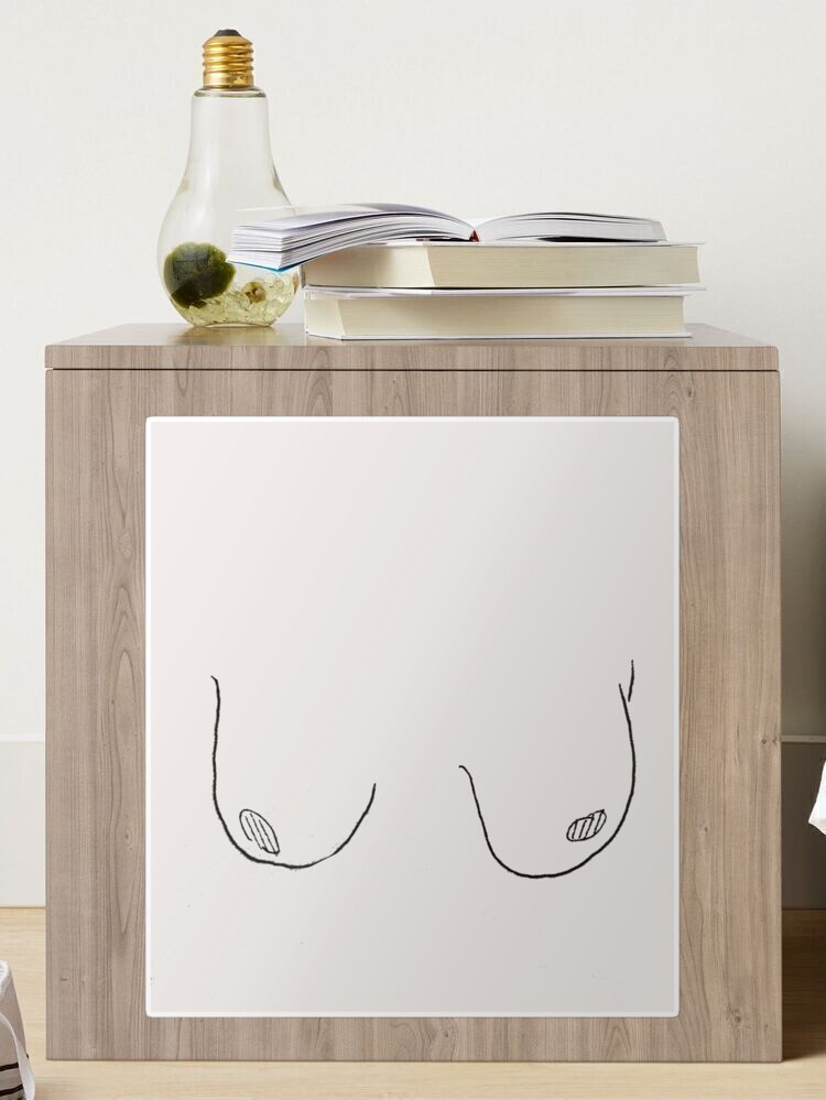 Artistic boob outline  Sticker for Sale by CarolynHunter