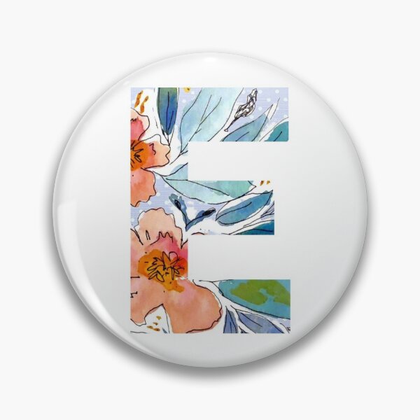 Item preview, Letter E - Watercolor Florals & Polka Dots designed and sold by vicnat.