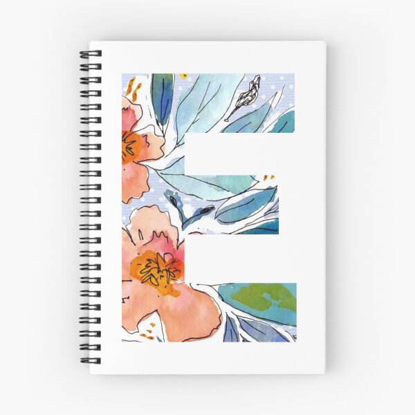Item preview, Letter E - Watercolor Florals & Polka Dots designed and sold by vicnat.