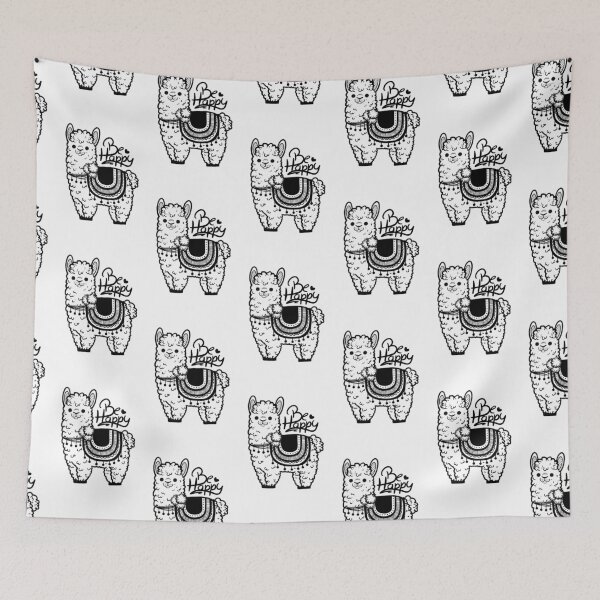 Item preview, Be happy lama designed and sold by Caspalpo.