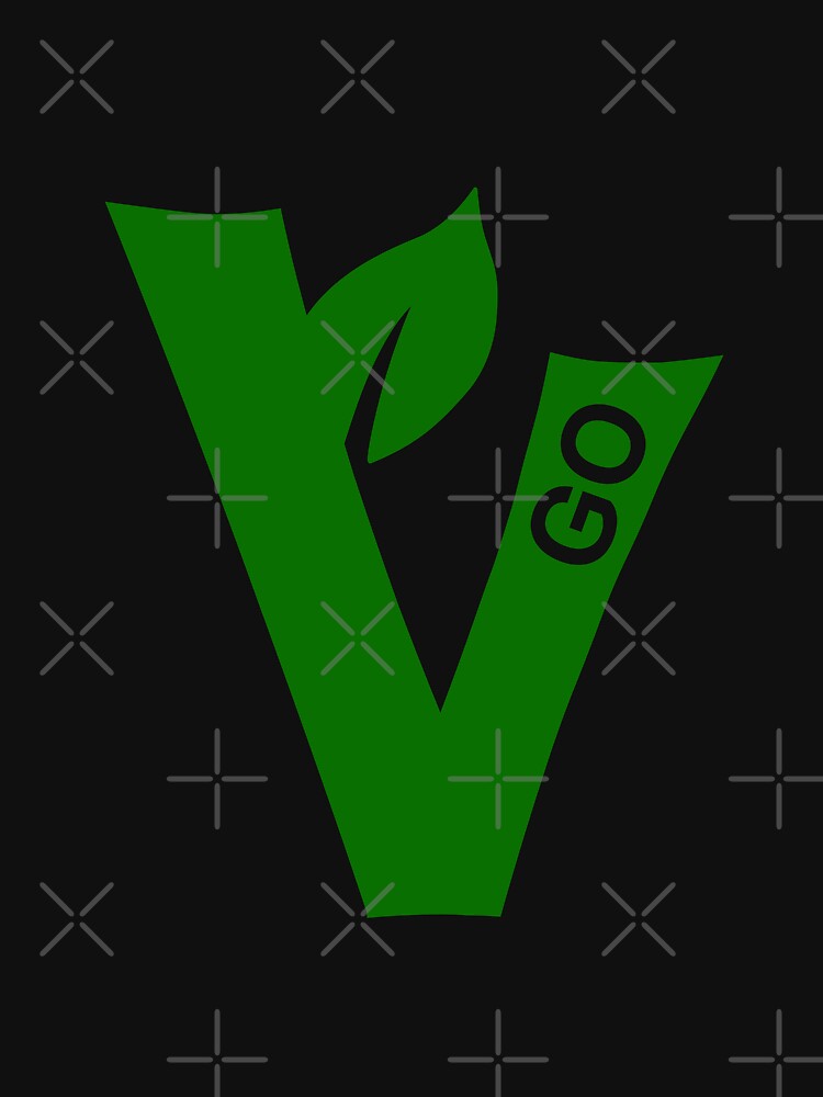 Artwork view, V for vegan - dark BG designed and sold by reIntegration
