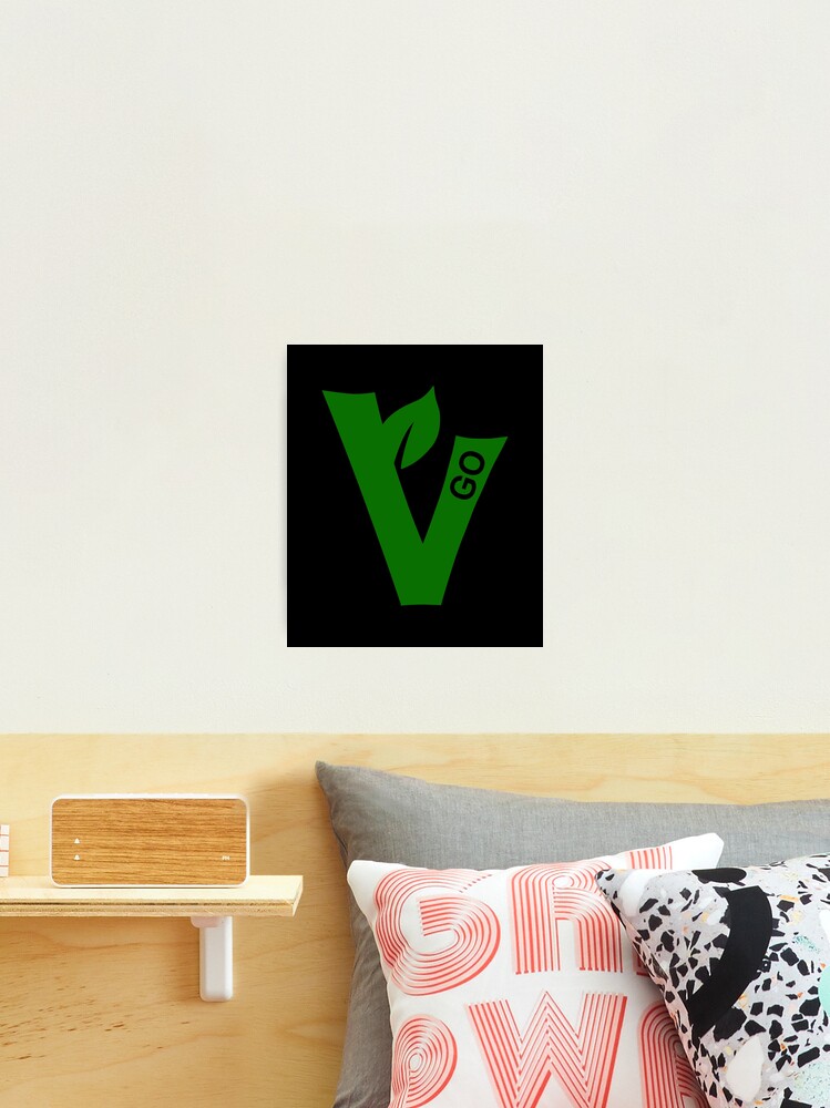 Thumbnail 1 of 3, Photographic Print, V for vegan - dark BG designed and sold by reIntegration.