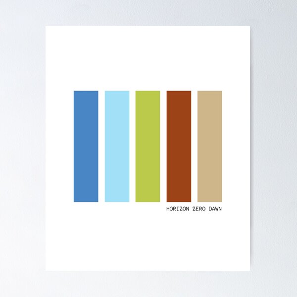 Item preview, Horizon Zero Dawn Minimalist Color Palette designed and sold by FandomLimited.