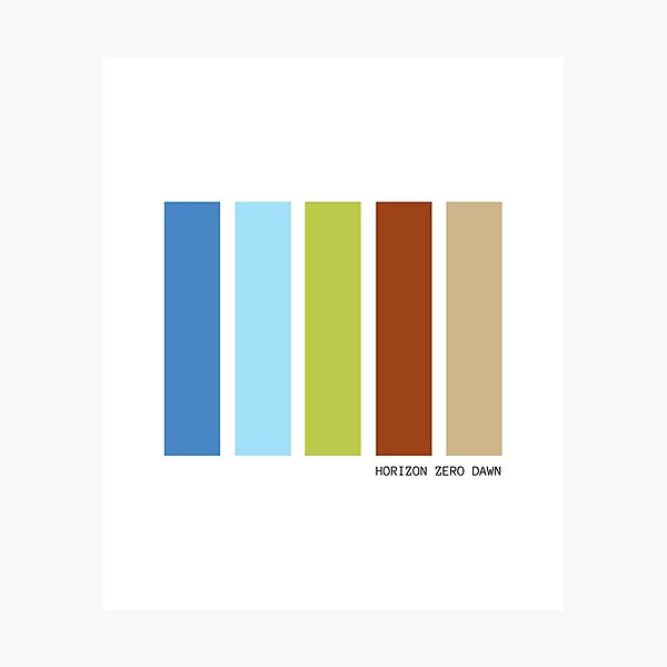 Item preview, Horizon Zero Dawn Minimalist Color Palette designed and sold by FandomLimited.
