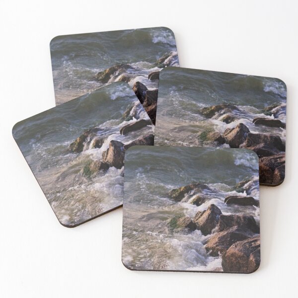 Item preview, Waves Hitting Rocks  designed and sold by Desiree's Photography .