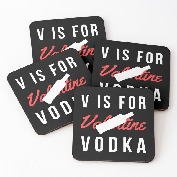 Aperçu de l'œuvre V est pour la vodka - Funny Anti Valentines Day - Funny Vodka Lover créée et vendue par AnyKitty.