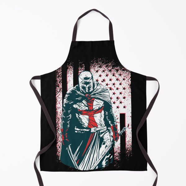 Artikelvorschau, Knight Templar Crusader Amerikanische Flagge, Kreuzfahrer Krieger Christian Geschenke entworfen und verkauft von . JustBeUnique ..