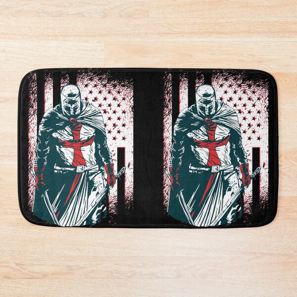Artikelvorschau, Knight Templar Crusader Amerikanische Flagge, Kreuzfahrer Krieger Christian Geschenke entworfen und verkauft von . JustBeUnique ..